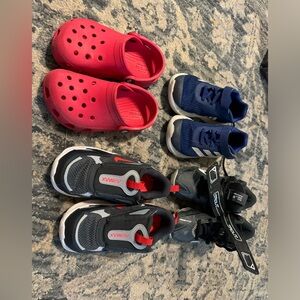 Crocs, Nike, Nike cleats, adidas size 10